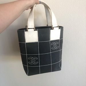 Vintage Chanel canvas handbag